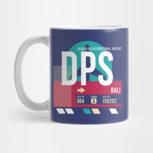 Bali, Indonesia (DPS) Airport Code Baggage Tag E Mug